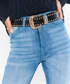 Show Me Your Mumu Fynn Studded Belt ~ Black And Gold New Mu