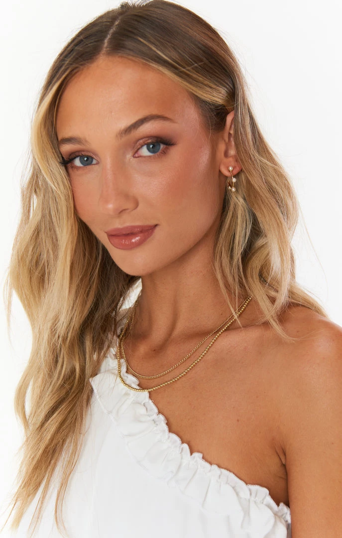 Show Me Your Mumu New Mu Faithy Jewels Mini Faith Pearl Hoop ~ 24K Gold Plated 5 Show Me Your Mumu New Mu Faithy Jewels Mini Faith Pearl Hoop ~ 24K Gold Plated