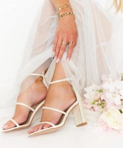 Show Me Your Mumu New Mu Mumu X Billini Aisle Block Heel ~ Ivory