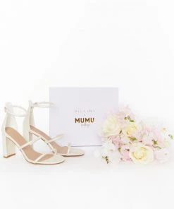 Show Me Your Mumu New Mu Mumu X Billini Aisle Block Heel ~ Ivory