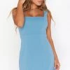 Show Me Your Mumu Eden Mini Dress ~ Ocean Blue Stretch