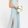Show Me Your Mumu Bridesmaids Dresses Heather Halter Dress ~ Silver Sage Crisp