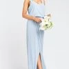Show Me Your Mumu Kendall Maxi Dress With Long Lining ~ Steel Blue Chiffon 2 Show Me Your Mumu Kendall Maxi Dress With Long Lining ~ Steel Blue Chiffon