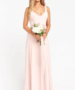 Show Me Your Mumu Jenn Maxi Dress ~ Dusty Blush Crisp Bridesmaids Dresses