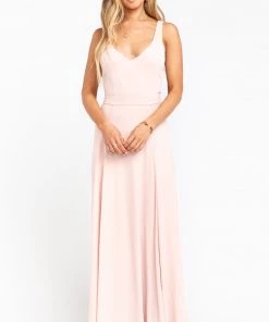 Show Me Your Mumu Jenn Maxi Dress ~ Dusty Blush Crisp Bridesmaids Dresses
