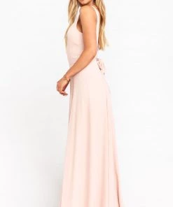 Show Me Your Mumu Jenn Maxi Dress ~ Dusty Blush Crisp Bridesmaids Dresses