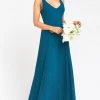Show Me Your Mumu Jenn Maxi Dress ~ Deep Jade Chiffon