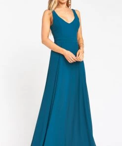 Show Me Your Mumu Jenn Maxi Dress ~ Deep Jade Chiffon
