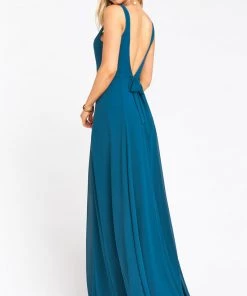 Show Me Your Mumu Jenn Maxi Dress ~ Deep Jade Chiffon