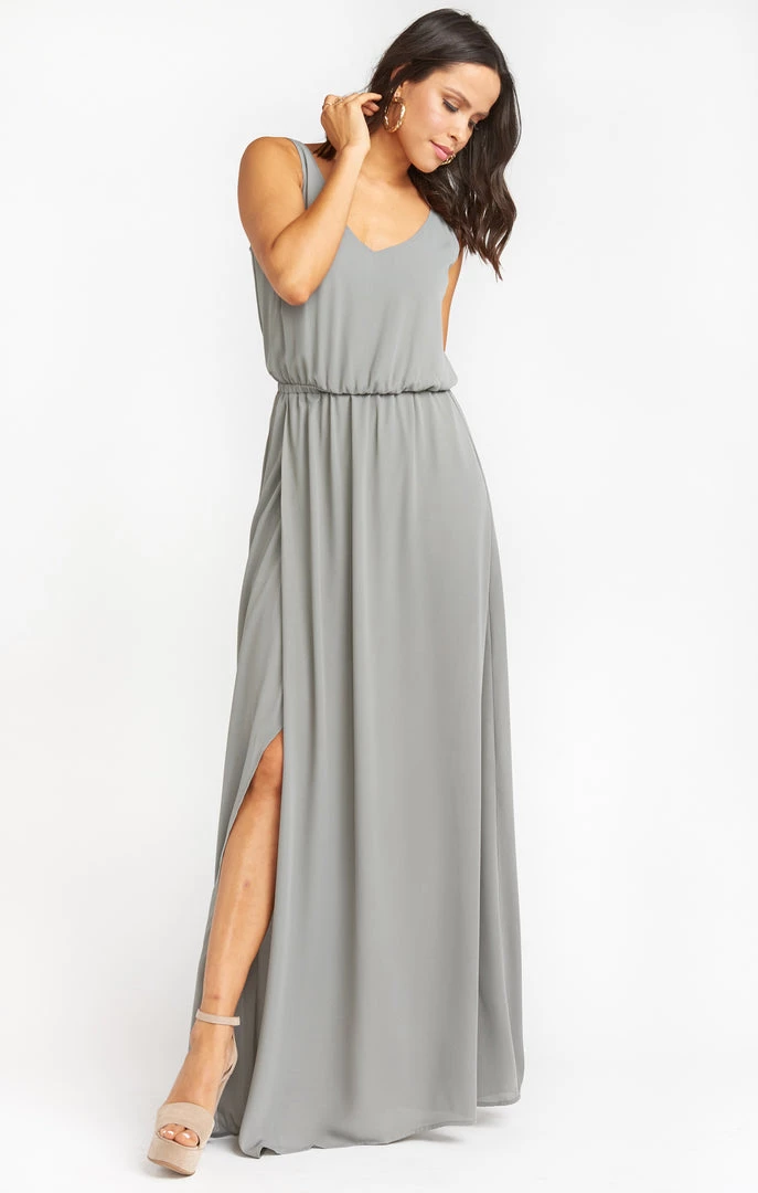 Show Me Your Mumu Kendall Maxi Dress With Short Lining ~ Soft Charcoal Crisp 7 Show Me Your Mumu Kendall Maxi Dress With Short Lining ~ Soft Charcoal Crisp