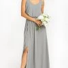 Show Me Your Mumu Kendall Maxi Dress With Short Lining ~ Soft Charcoal Crisp