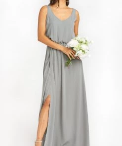Show Me Your Mumu Kendall Maxi Dress With Short Lining ~ Soft Charcoal Crisp
