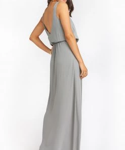 Show Me Your Mumu Kendall Maxi Dress With Short Lining ~ Soft Charcoal Crisp 9 Show Me Your Mumu Kendall Maxi Dress With Short Lining ~ Soft Charcoal Crisp