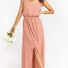 Show Me Your Mumu Bridesmaids Dresses Kendall Maxi Dress ~ Rustic Mauve Crisp