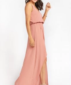 Show Me Your Mumu Bridesmaids Dresses Kendall Maxi Dress ~ Rustic Mauve Crisp