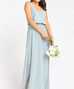 Show Me Your Mumu Bridesmaids Dresses Kendall Maxi Dress ~ Silver Sage Crisp