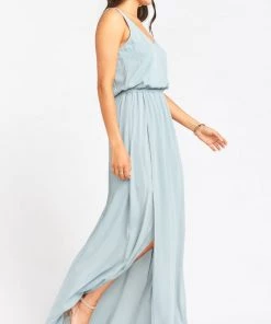 Show Me Your Mumu Bridesmaids Dresses Kendall Maxi Dress ~ Silver Sage Crisp