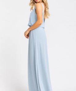 Show Me Your Mumu Kendall Maxi Dress ~ Steel Blue Chiffon