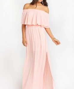 Show Me Your Mumu Hacienda Maxi Dress With Short Lining ~ Frosty Pink Crisp Bridesmaids Dresses
