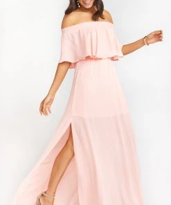 Show Me Your Mumu Hacienda Maxi Dress With Short Lining ~ Frosty Pink Crisp Bridesmaids Dresses