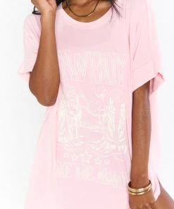 Show Me Your Mumu Talia Tee ~ Pink Cowboy Take Me Away Graphic