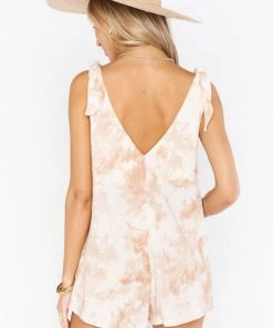 Show Me Your Mumu Tilda Tie Romper ~ Twisted Tie Dye Tan New Mu 10 Show Me Your Mumu Tilda Tie Romper ~ Twisted Tie Dye Tan New Mu