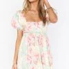 Show Me Your Mumu Smitten Babydoll Dress ~ Pastel Flowers
