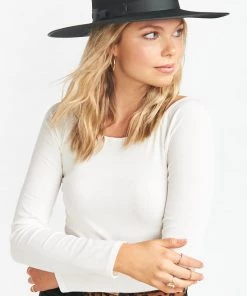 Show Me Your Mumu New Mu Lack Of Color Noir Rancher Hat ~ Black