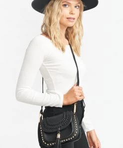 Show Me Your Mumu Normani Stud Crossbody Bag ~ Black Accessories