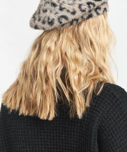 Show Me Your Mumu Accessories Annabella Fuzzy Beret ~ Leopard