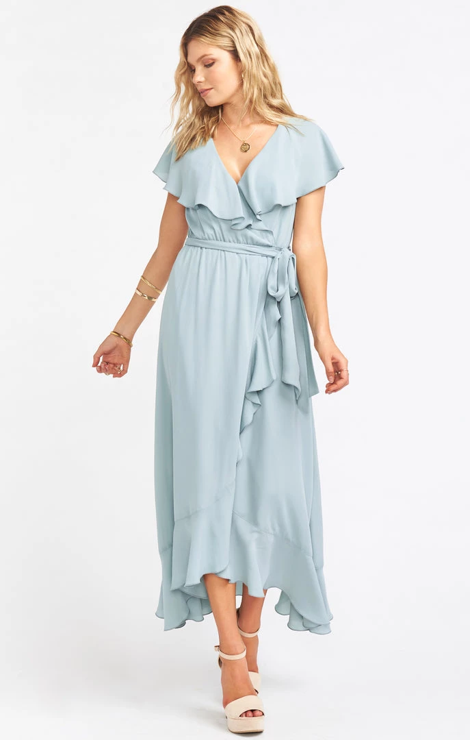 Show Me Your Mumu Maternity Jess Ruffle Midi Dress ~ Silver Sage Crisp 7 Show Me Your Mumu Maternity Jess Ruffle Midi Dress ~ Silver Sage Crisp
