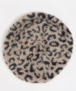 Show Me Your Mumu Accessories Annabella Fuzzy Beret ~ Leopard