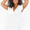 Show Me Your Mumu Sweet Ruffle Mini Dress ~ White New Mu