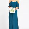 Show Me Your Mumu Bridesmaids Dresses Caitlin Ruffle Maxi Dress ~ Deep Jade Chiffon