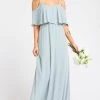 Show Me Your Mumu Caitlin Ruffle Maxi Dress ~ Silver Sage Crisp