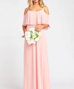 Show Me Your Mumu Caitlin Ruffle Maxi Dress ~ Rosebud Chiffon