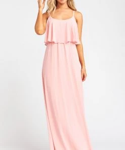 Show Me Your Mumu Caitlin Ruffle Maxi Dress ~ Rosebud Chiffon