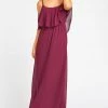 Show Me Your Mumu Caitlin Ruffle Maxi Dress ~ Merlot Chiffon