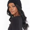 Show Me Your Mumu Josie Chenille Beanie Hat ~ Black