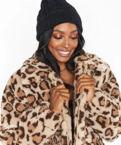 Show Me Your Mumu Josie Chenille Beanie Hat ~ Black