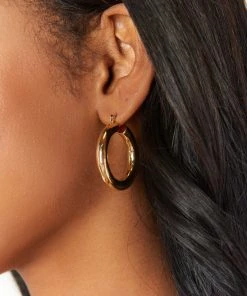 Show Me Your Mumu LUV AJ X SIVAN AYLA Havana Hoop Earrings ~ Gold New Mu 9 Show Me Your Mumu LUV AJ X SIVAN AYLA Havana Hoop Earrings ~ Gold New Mu