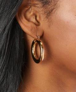 Show Me Your Mumu LUV AJ X SIVAN AYLA Havana Hoop Earrings ~ Gold New Mu