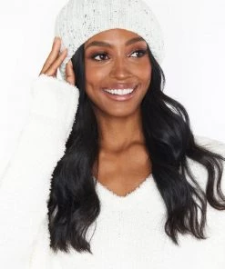 Show Me Your Mumu New Mu Ginny Pom Pom Beanie ~ Cream Confetti
