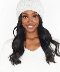 Show Me Your Mumu New Mu Ginny Pom Pom Beanie ~ Cream Confetti