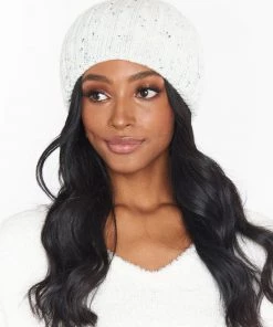 Show Me Your Mumu New Mu Ginny Pom Pom Beanie ~ Cream Confetti