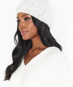 Show Me Your Mumu New Mu Ginny Pom Pom Beanie ~ Cream Confetti