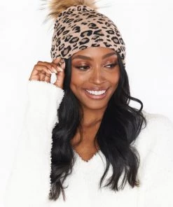 Show Me Your Mumu Eloise Leopard Beanie ~ Beige