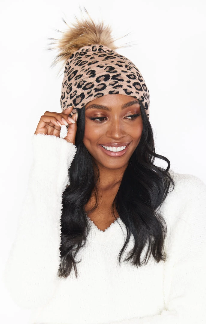 Show Me Your Mumu Eloise Leopard Beanie ~ Beige 3 Show Me Your Mumu Eloise Leopard Beanie ~ Beige