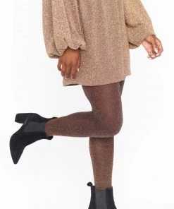 Show Me Your Mumu Shimmy Shimmer Tights ~ Copper Sparkle