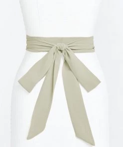 Show Me Your Mumu Bridesmaid Sash ~ Moss Green Crisp Bridesmaids Dresses